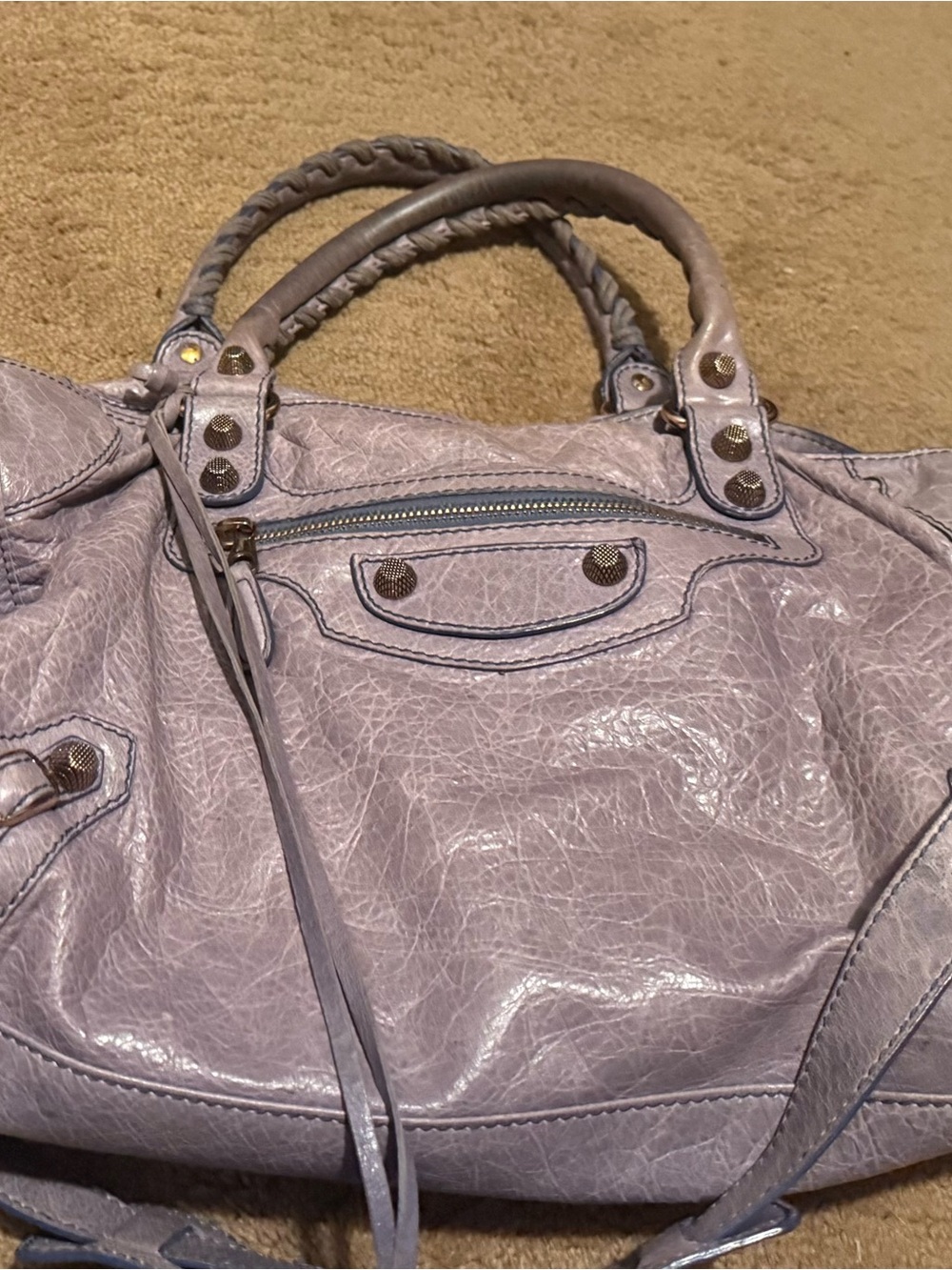 Balenciaga Agneau giant 12 City rose gold hardware Jacynthe - Picture 2 of 11